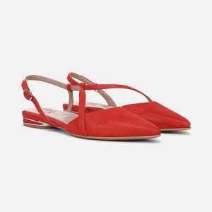 Naturalizer Women's Hawaii Flat Slingbacks Red WU81-0061Y2