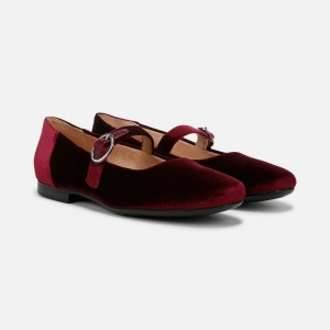 Naturalizer Women's Kelly Mary Jane Ballet Flats Red OY98-9988A0