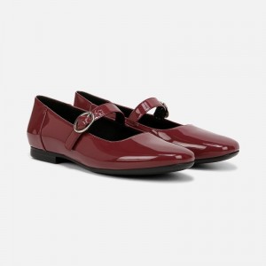 Naturalizer Women's Kelly Mary Jane Ballet Flats Red LE93-1993R1