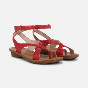Naturalizer Women's Soul Sivan Strappy Flat Sandals Red ED16-4586K9
