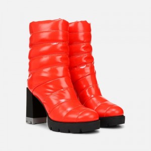 Naturalizer Women's Think Royln Crosswalk Water Repellent Booties Red FM53-2883L5
