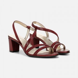 Naturalizer Women's Vanessa Heeled Dress Sandals Red TV76-3336J1