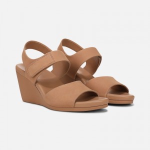 Naturalizer Women's Imani Wedge Sandals Rose Gold PV59-7549F1