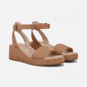 Naturalizer Women's SOUL Gloria Espadrille Wedge Sandals Rose Gold XI27-9817H7
