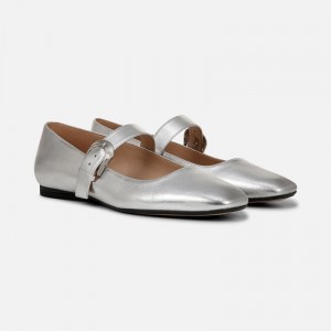 Naturalizer Women's 27 EDIT Carter Mary Janes Silver FR31-8731D3