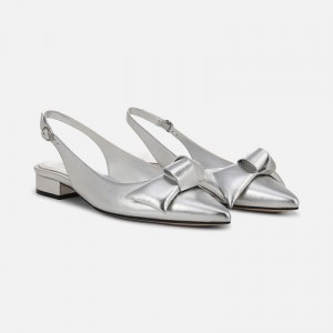 Naturalizer Women's 27 EDIT Shine Slingbacks Silver CQ48-4088A7