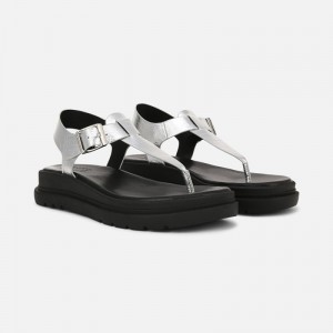 Naturalizer Women's Alyssa Platform Sandals Silver YF78-7578S4
