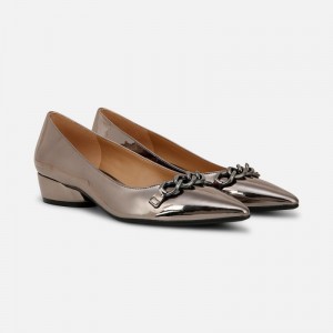 Naturalizer Women's Becca Pointed Toe Flats Silver CV26-0226W9