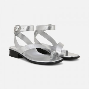Naturalizer Women's Birch Flat Sandals Silver UI02-5832V0
