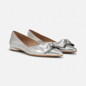 Naturalizer Women's Havana Bow Flat Shoes Silver FX89-8299F5