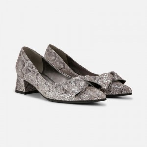 Naturalizer Women's Mavis Bow Pumps Silver RC18-3438G8