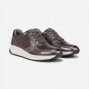 Naturalizer Women's Shay Lace Up Sneakers Silver YO77-5687J3