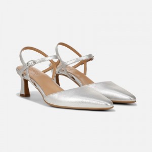 Naturalizer Women's Tara Kitten Heel Dress Shoes Silver ZE72-9532A6