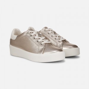 Naturalizer Women's Morrison 2.0 Lace Up Sneakers Silver / White VI47-6577M8