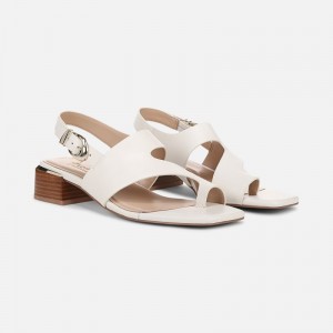 Naturalizer Women's 27 EDIT Audra Heeled Dress Sandals White HF95-7965K9