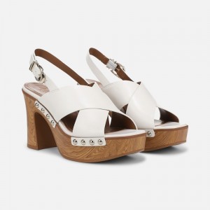 Naturalizer Women's 27 EDIT Kirsten Platform Slingbacks White VW21-5431W1