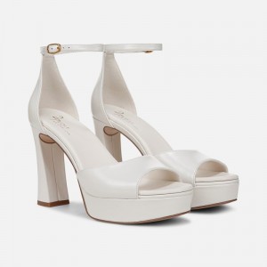 Naturalizer Women's 27 Edit Delphie Heeled Dress Sandals White RJ40-8950A4