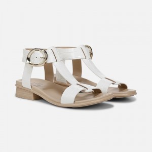 Naturalizer Women's Brandy Flat Sandals White TD07-4267K7
