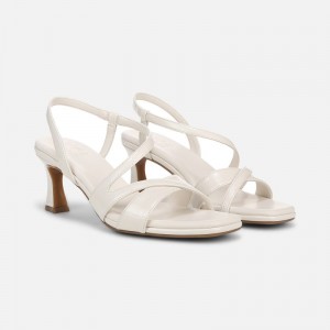 Naturalizer Women's Kieran Strappy Heeled Dress Sandals White VK57-1387F5