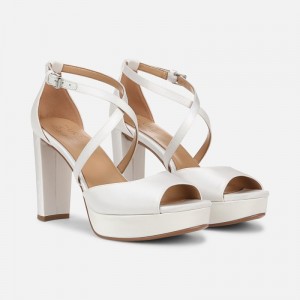 Naturalizer Women's Melody Heeled Dress Sandals White HF16-7186T6