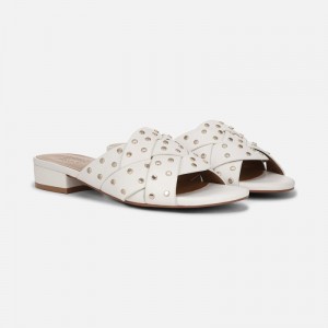 Naturalizer Women's Morena Flat Sandals White VA74-4244P2