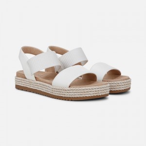 Naturalizer Women's SOUL Diana Strappy Platform Sandals White LX26-4946P0