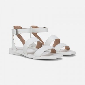 Naturalizer Women's SOUL Fiesta Strappy Flat Sandals White AC37-0617M7