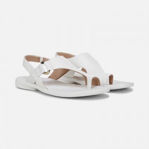 Naturalizer Women's SOUL Freya Flat Sandals White FM83-7173K7