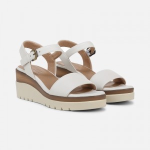 Naturalizer Women's SOUL Graciela Wedge Sandals White HS42-7962N2