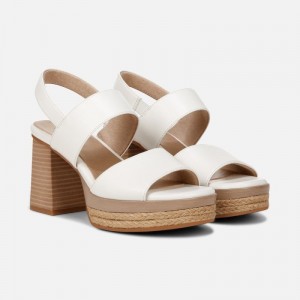 Naturalizer Women's SOUL Holly Heeled Sandals White LV70-1890N1