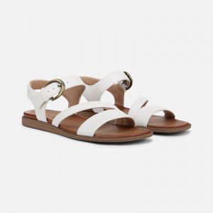 Naturalizer Women's SOUL Jayvee Flat Sandals White FP39-4929G2