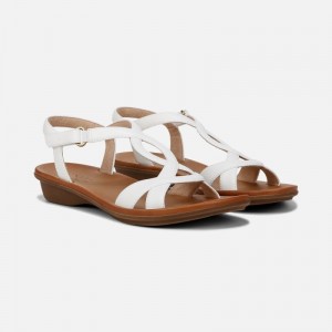 Naturalizer Women's SOUL Solo Flat Sandals White IP41-5891Z9