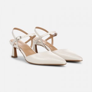 Naturalizer Women's Tara Kitten Heel Dress Shoes White ZQ38-5028Y9