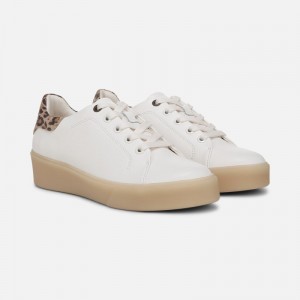 Naturalizer Women's Morrison 2.0 Lace Up Sneakers White / Leopard FS96-7996K7
