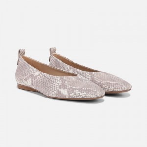Naturalizer Women's 27 Edit Carla Ballet Flats White / Snake NX87-7567A6