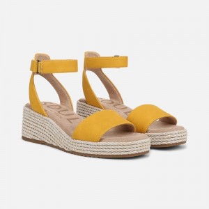 Naturalizer Women's SOUL Gloria Espadrille Wedge Sandals Yellow NH89-6219T2