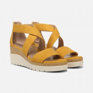 Naturalizer Women's Soul Goodtimes Wedge Sandals Yellow BO43-5513K8